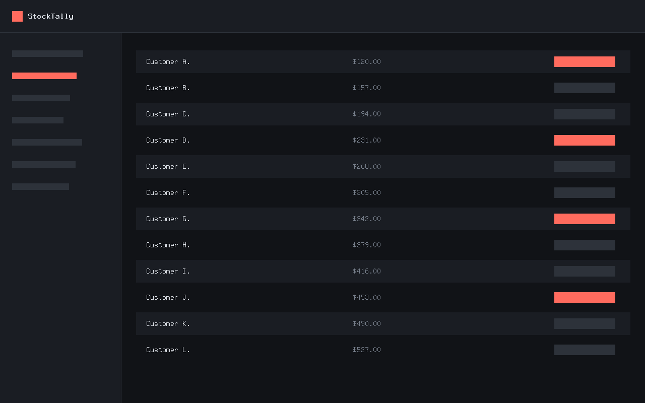 Screenshot of StockTally