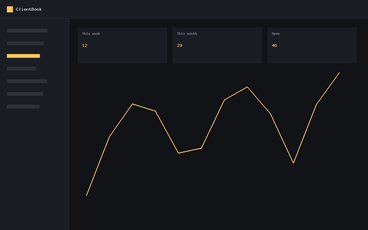 Screenshot of ClientBook